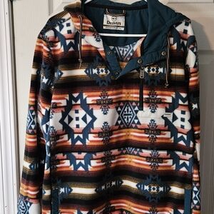 Dravus Men’s Multicolor Aztec Zip-Up Fleece Hoodie